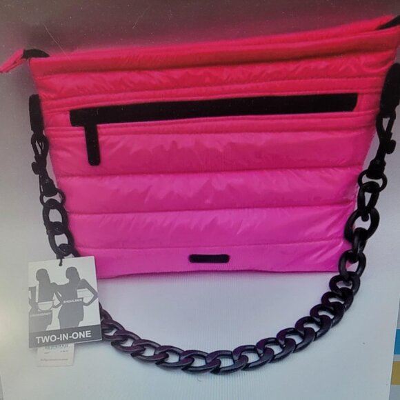 BCBGeneration Two-In-One Hot Pink Puffer Bag - Picture 2 of 4